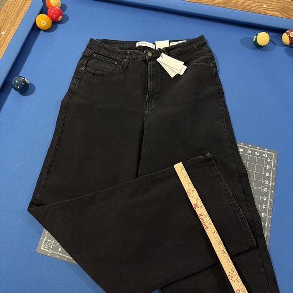 American Tall Stevie Jeans Size 34/37 Black Wide-Leg Ultra High Rise - New - Picture 9 of 12